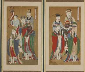 Processional Scene, Choson-dynastia (väri paperille ja silkille)