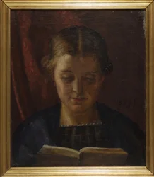 Elisabeth Zahrtmann, taiteilijan sisar, lukee