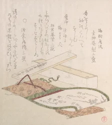 Kakemono ja sen laatikko, 1700-1800-luku.