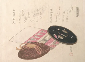 Tsuban miekkasuoja ja laukut, 1800-luku.
