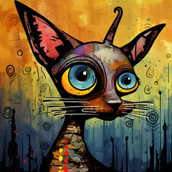 Sarjakuva Hupaisa sfinksi kissa 4