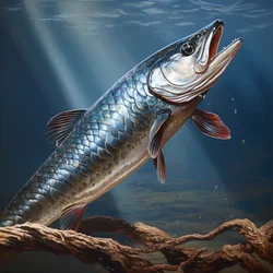 Snoek, eräänlainen kala, pyydettiin siimalla 4