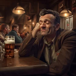Fotorealistinen itävaltalainen mies työvaatteissaan. 2