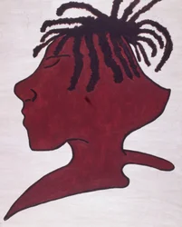 Ajatuksissa, 2005 (akryyli kankaalle)