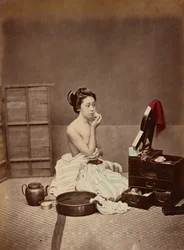 Japanilainen toaletti, noin 1880