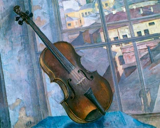 "Asetelma viululla", 1918