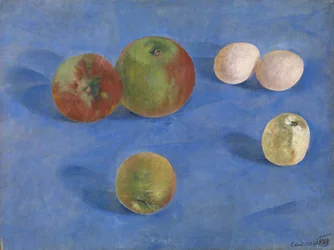 Asetelma. Omenoita ja munia, 1921