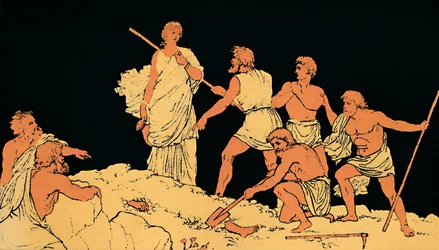 "Antigone ja Polyniksen ruumis", 1880