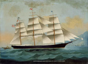 The Ship Fleetwing, Hong Kong Bay, J. W. Vieras, komentaja