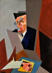 Tristan Tzaran (1896-1963) muotokuva, kirjoittanut Tihanyi, Lajos (1885-1938). Öljy kankaalle