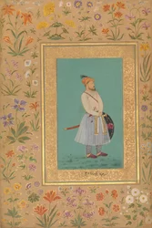 Qilich Khan Turanin muotokuva, folio Shah Jahan -albumista, suora: n. 1640, toisinto: n. 1530-5