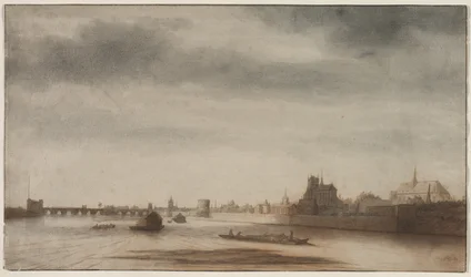 Näkymä Orléansiin Loire-joelta, n. 1670.