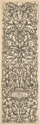 Kynttelikkö, jossa putti vuohien päällä keskellä, n. 1525-50.