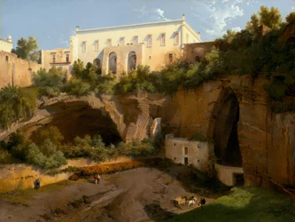 Näkymä huvilalle, Pizzofalcone, Napoli, c. 1819.