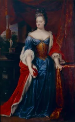 Muotokuva prinsessa Henrietta Amalia Anhalt-Dessaun, Nassau-Dietzin prinsessa (1666 - 1726)
