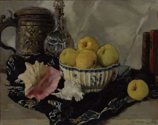 Asetelma. Kuori ja omenat, 1917