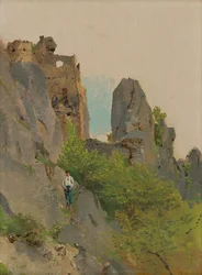 Näkymä Sú? Ovskén raunioille, 1875-85