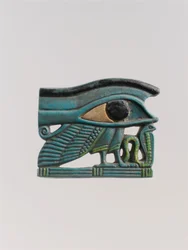 Wedjat Eye Amulet, 525-332 eKr. (Vihreä fajanssi)