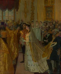 Tsaari Nikolai II:n ja Hessen-Darmstadtin prinsessa Alixin häät marraskuun 26. päivänä 1894, 1895