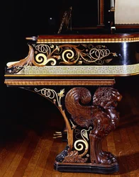 Sir Lawrence Alma-Tademan suunnittelema erittäin tärkeä pianoforte, Steinway New Yorkin toiminta. Rakennettu vuonna 1887, 1887