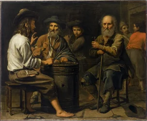 Kulkueiden mestari - talonpojat kapakassa, 1640
