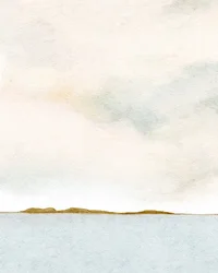 Aamunäkymä telakalta 2, n.2019 (akvarelli)