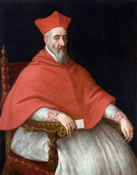 Kardinaali Giovanni Delfinon (1545-1622) muotokuva - Leandro Bassanon (1557-1622) maalaus, öljy kankaalle