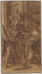 Madonna lapsen ja apostoli Andreaksen kanssa (vas.) ja Pyhä Juudas (oikealla)