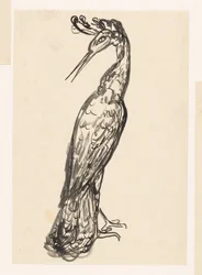 Heron käänsi päänsä taaksepäin