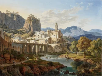 Näkymä Atranille lähellä Amalfia. 1834