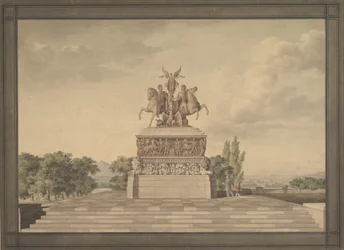 Suunnitelma Waterloon voiton muistomerkille, 1815.