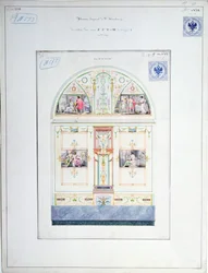 Pietarin Eremitaasin seinämaalaus, n. 1840