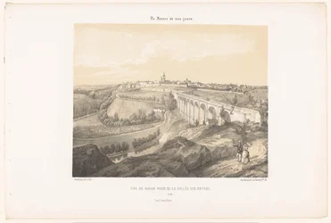 Näkymä Dinanille ja maasillalle Rance-joen yli Vue de Dinan -palkinto de la Vallée des Noyers (nimi esineessä) Contemporary France (sarjan nimi) La France de nos jours (sarjan nimi esineellä)