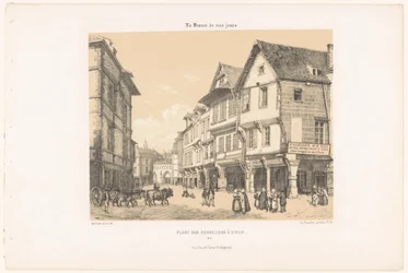 Vista de la Place des Cordeliers a Dinan Place des Cordeliers à Dinan (títol a l