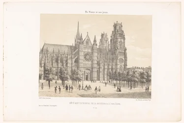 Näkymä Orléansin katedraalille (pohjoinen puoli) Côté septentrional de la cathédrale à Orléans (otsikko esineessä) Contemporary France (sarjan nimi) La France de nos jours (sarjan nimi esineellä)