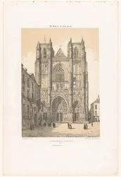 Näkymä Pyhän Pietarin ja Paavalin katedraalille Nantesissa La cathédrale à Nantes (otsikko esineessä) Contemporary France (sarjan nimi) La France de nos jours (sarjan nimi esineellä)