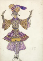 R. Hahnin pukusuunnittelu Ballet Blue Godille, 1911