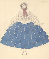Pukusuunnittelu R. Schumannin balettiin Carnaval, 1910.