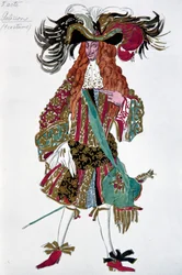 Galisson. Pukusuunnittelu P. Tšaikovskin balettiin Prinsessa, 1921