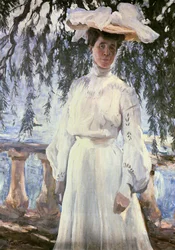 Liubov Gritsenko-Bakst, taiteilijan vaimo (maalaus kankaalle).