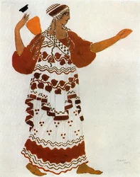 Nymfi, pukuluonnos Claude Debussyn balettiin " L