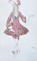 Sivu de la prinsessa. Pukusuunnittelu P. Tšaikovskin balettiin Prinsessa, 1916
