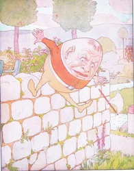 Humpty Dumpty putosi loistavasti (väri litho)