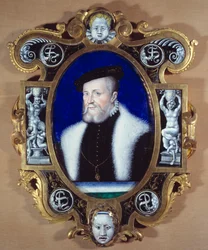 Anne de Montmorency Connetablen (1493-1567) muotokuva. Leonard Limosinin (1505-1577) maalaus