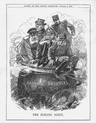 Kiehumispiste. Punch Magazine, lokakuuta 2., 1912, 1912
