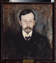 Kirjailija Ivan A Buninin muotokuva (Kirjailija Ivan A Buninin muotokuva) - Leonard Viktorovich Turzhanskyn (1875-1945) maalaus, öljy kankaalle