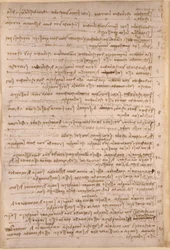 Arundel 263, f.154v, Leonardo da Vincin muistiinpanot Codex Arundelista (kynä ja muste paperille)