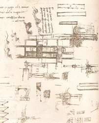 Piirustus linnoja ja huviloita koskevista projekteista, c1472-c1519 1883