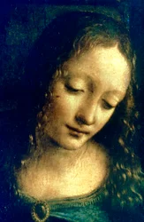 Madonna of the Rocks -yksityiskohta, 1482-1486