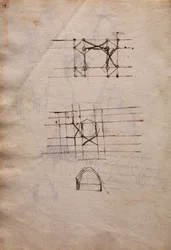 Tutkimuksia katedraalin lyhdystä varten Codex Trivulzianuksesta